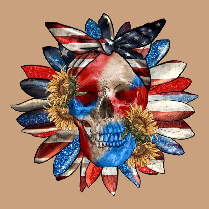 4th Of July Sunflower Skull 4th Of July Vintage Tee by CowGirlArtShop | Teevron