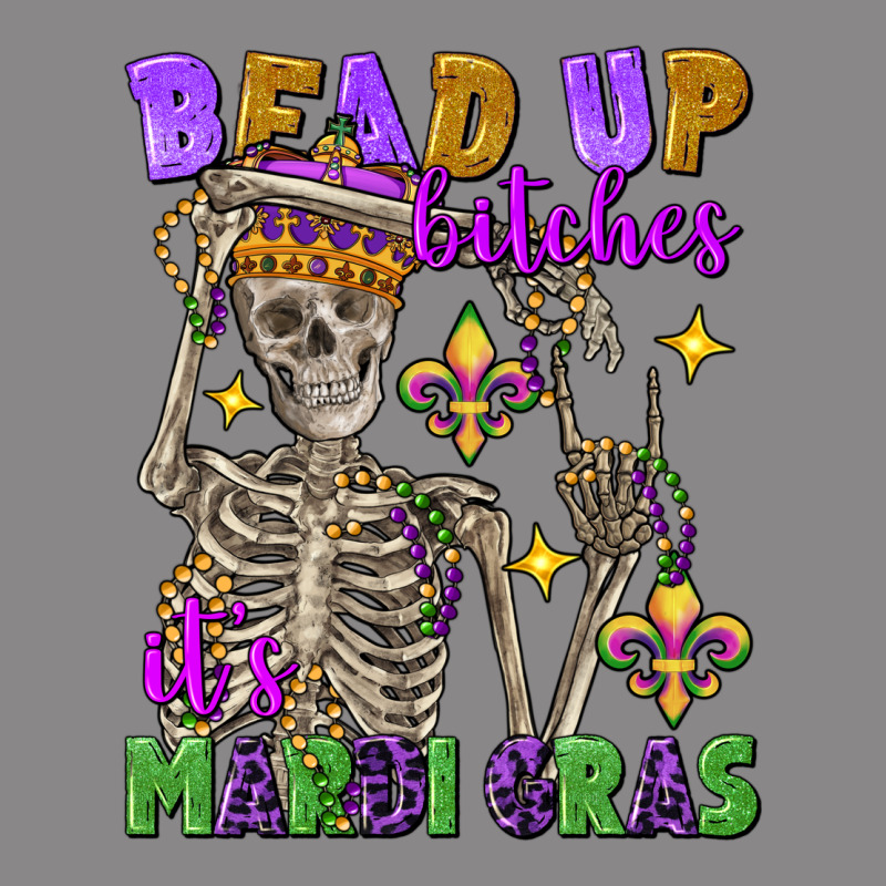 Bead Up Bitches It's Mardi Gras Skeleton Vintage Tee by FaDigitalArtStudio | Teevron