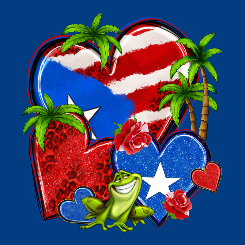 Puerto Rico Hearts Premium Sweatshirt by NancyCooperArtShop | Teevron