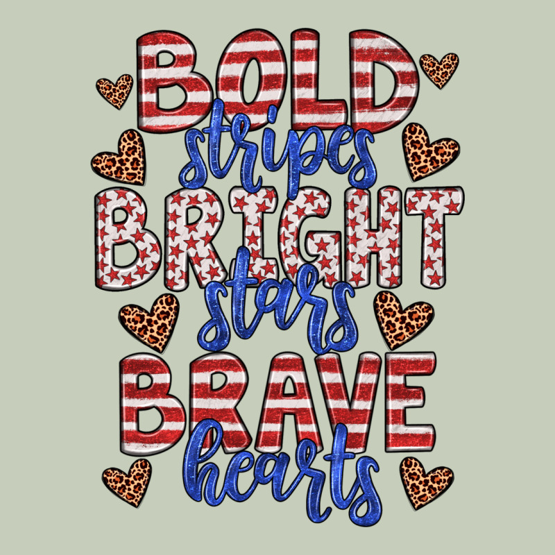 Bold Stripes Bright Stars Brave Hearts Long Sleeve Tee by JahusDesignShop | Teevron