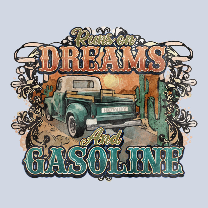 Runs On Dreams And Gasoline Truck Western Premium Sweatshirt by NancyCooperArtShop | Teevron