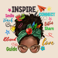 Afro Messy Bun Teach Inspire Love Teacher Blessed Urban Hoodie | Teevron