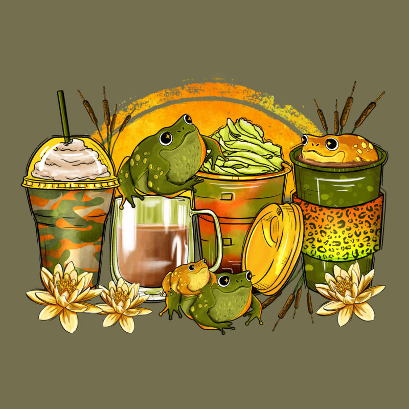 Frog Coffee Cups Vintage Hoodie by Zillion Design Studio | Teevron