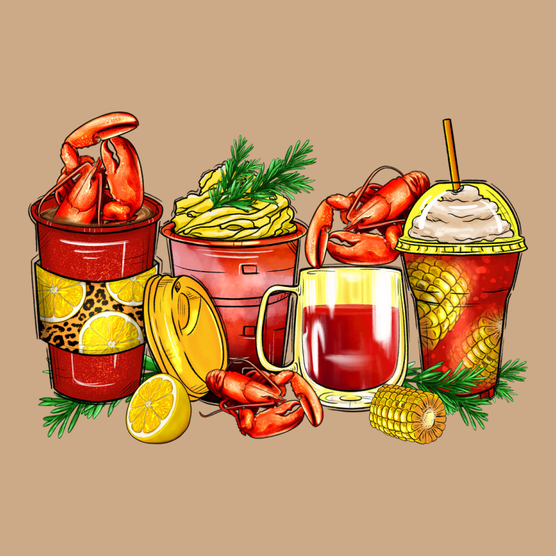 Crawfish Coffee Cups Vintage Hoodie by Zillion Design Studio | Teevron