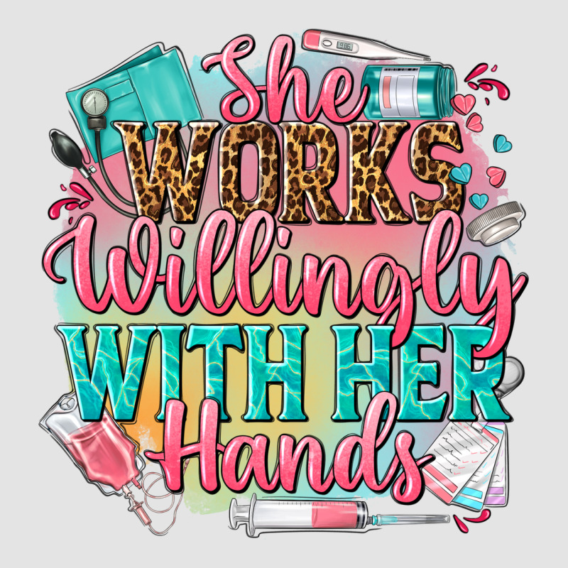 She Works Willingly With Her Hands Premium Sweatshirt by NancyCooperArtShop | Teevron