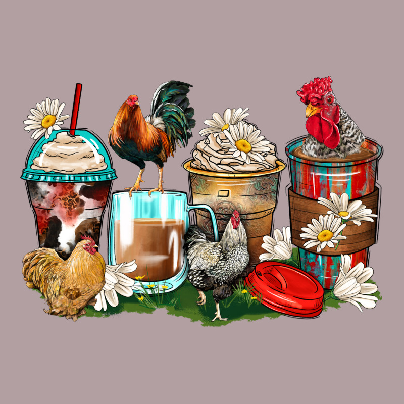 Rooster Coffee Cups Vintage Hoodie by Zillion Design Studio | Teevron