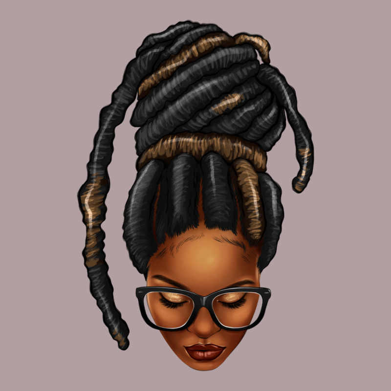 Afro Woman Faux Jumbo Locs Vintage Hoodie by texasbilliewilder | Teevron