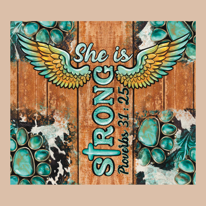 She Is Strong Tumbler Urban Heavy Tee by BarkalooDesign | Teevron
