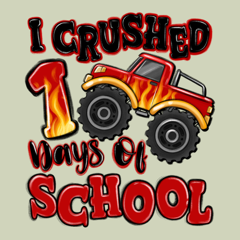 I Crushed 100 Days Of School Monster Truck Heavyweight Hoodie by MaliasSmallBusiness | Teevron