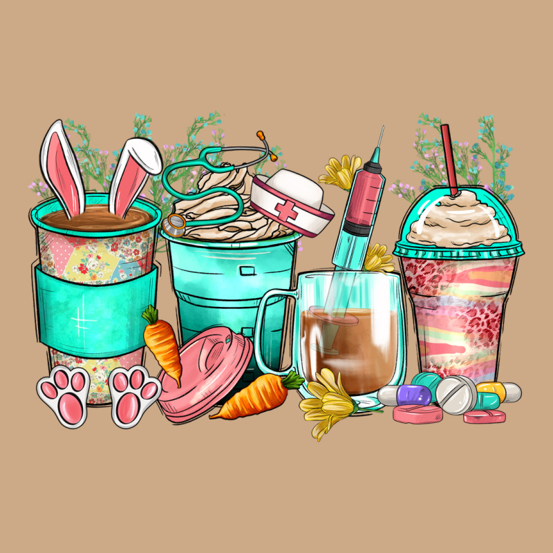 Easter Nurse Coffee Cups Vintage Hoodie by Zillion Design Studio | Teevron