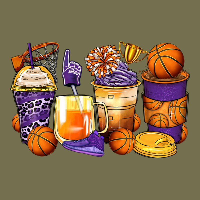 Basketball Coffee Cups Vintage Hoodie by Zillion Design Studio | Teevron