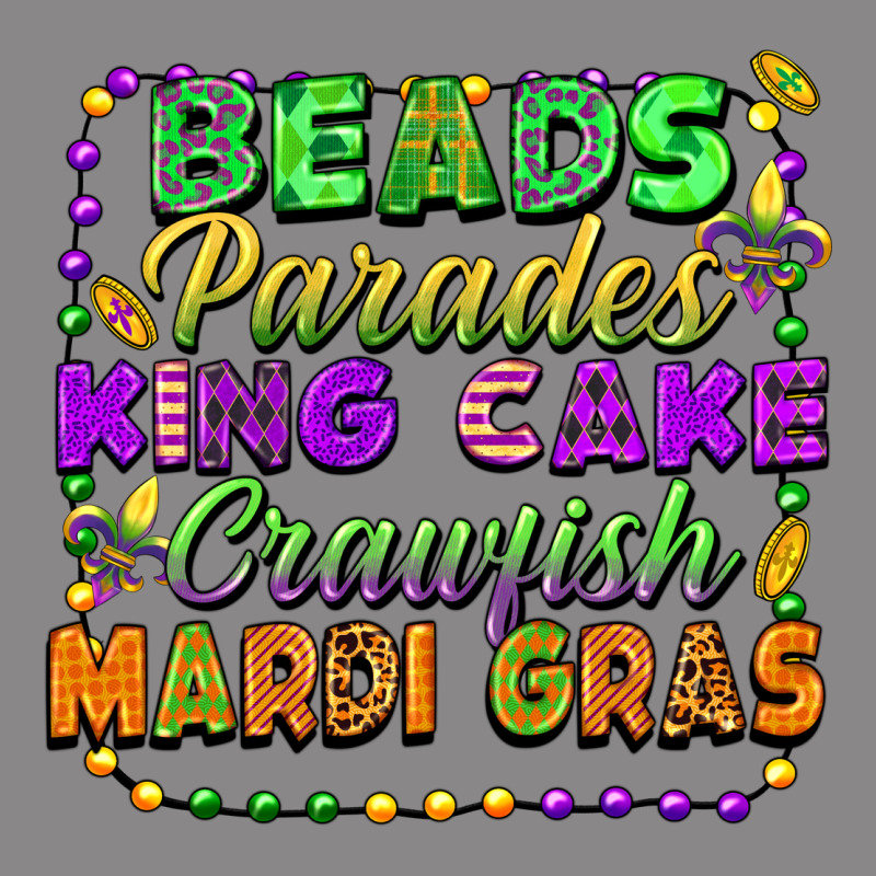 Beads Parades King Cake Crawfish Mardi Gras Vintage Tee by FaDigitalArtStudio | Teevron