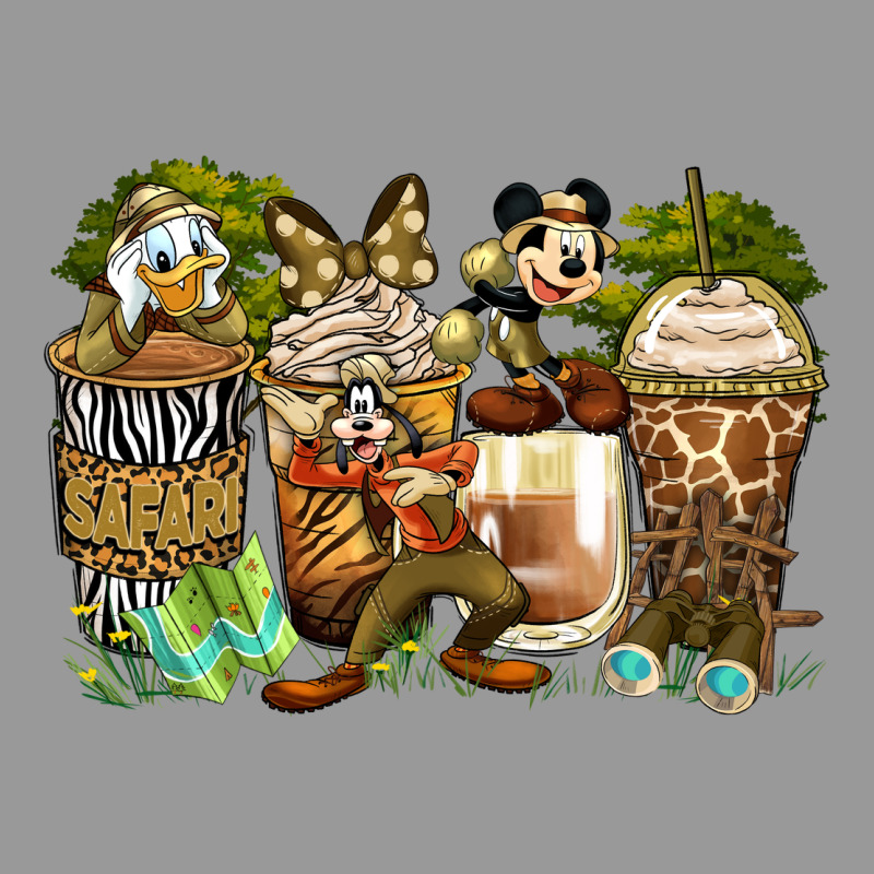 Safari Cartoon Characters Coffee Cups Vintage Hoodie by Zillion Design Studio | Teevron