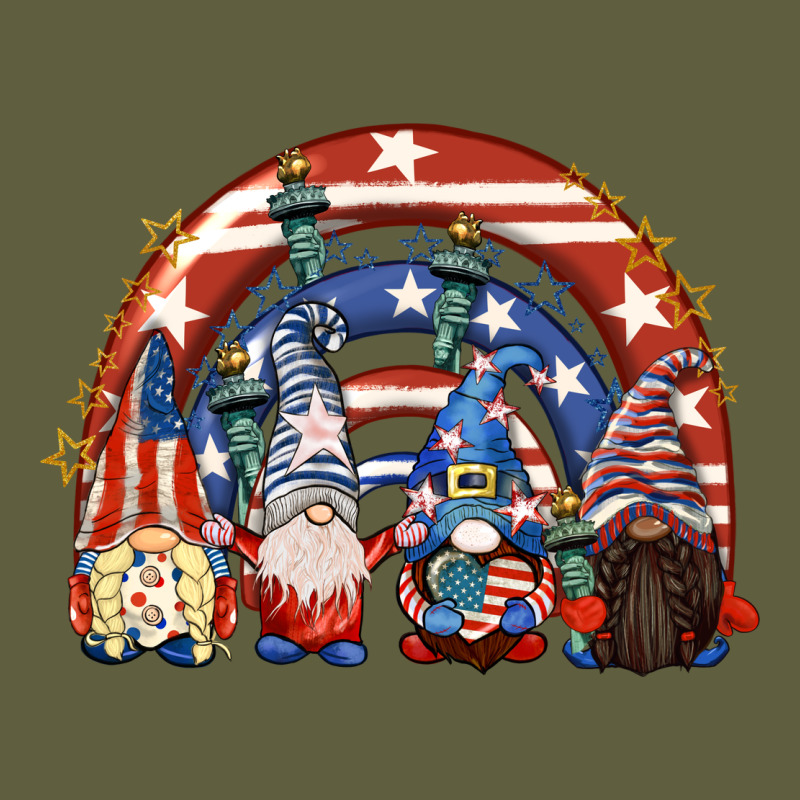 4th Of July Rainbow With Gnomes Vintage Tee by CowGirlArtShop | Teevron