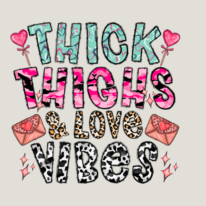 Thick Thighs And Love Vibes Heavy Core Tee by CowhideDigitalArt | Teevron