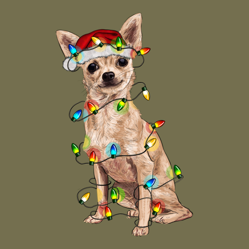Chihuahua With Christmas Lights Vintage Hoodie by RanaPortraitStore | Teevron
