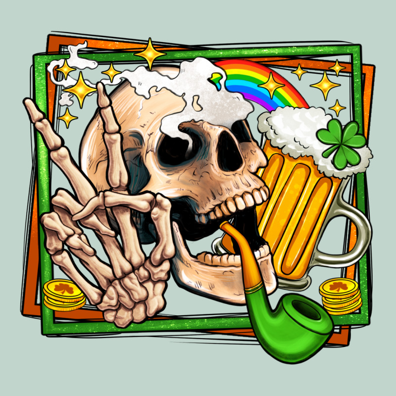 St Patricks Day Peace Skull Zipper Hoodie by Jasminsmagicworld | Teevron
