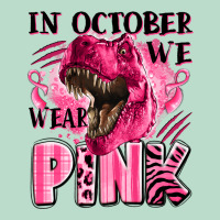 In October We Wear Pink Dinosaur Premium Hoodie | Teevron