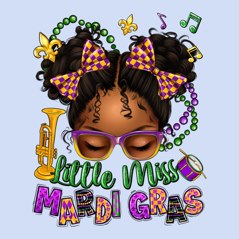Little Miss Mardi Gras Afro Messy Bun Kid Urban Hoodie by texasbilliewilder | Teevron