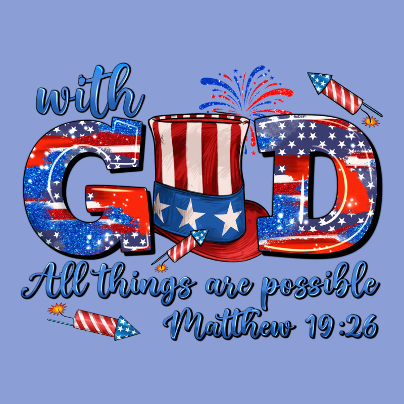 With God All Things Are Possible Usa Long Sleeve Tee by AdoDesignShop | Teevron