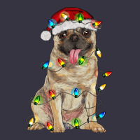 Pug With Christmas Lights Vintage Hoodie | Teevron