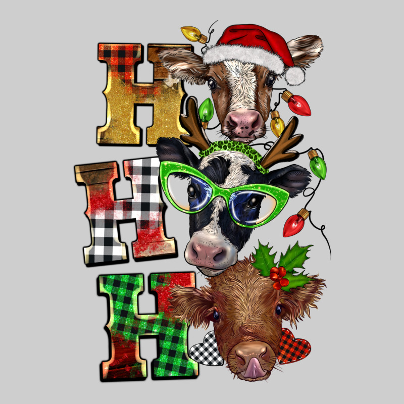 Christmas Ho Ho Ho Cow Premium Tee by BarkalooDesign | Teevron