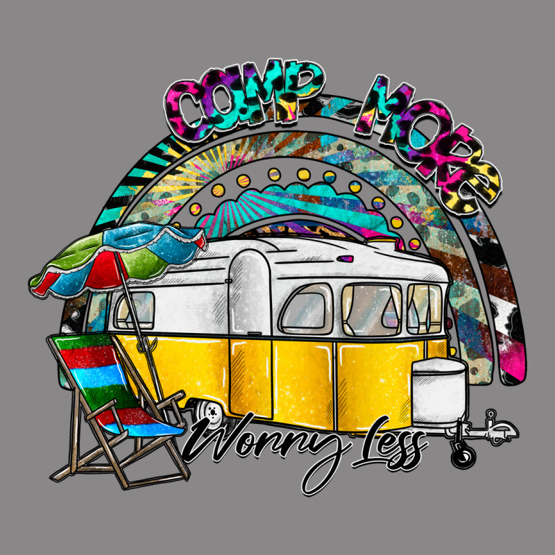 Camp More Worry Less Vintage Tee by SublimationCraftShop | Teevron