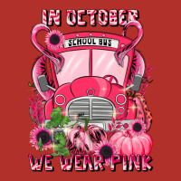In October We Wear Pink Halloween School Bus Premium Hoodie | Teevron