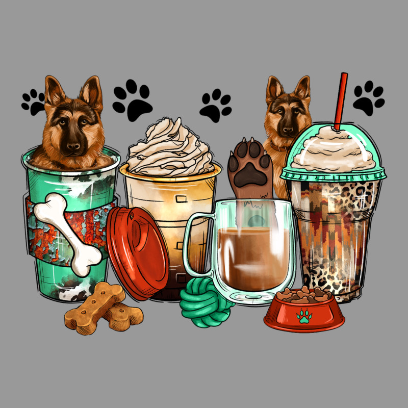 German Shepherds Coffee Cups Vintage Hoodie by Zillion Design Studio | Teevron
