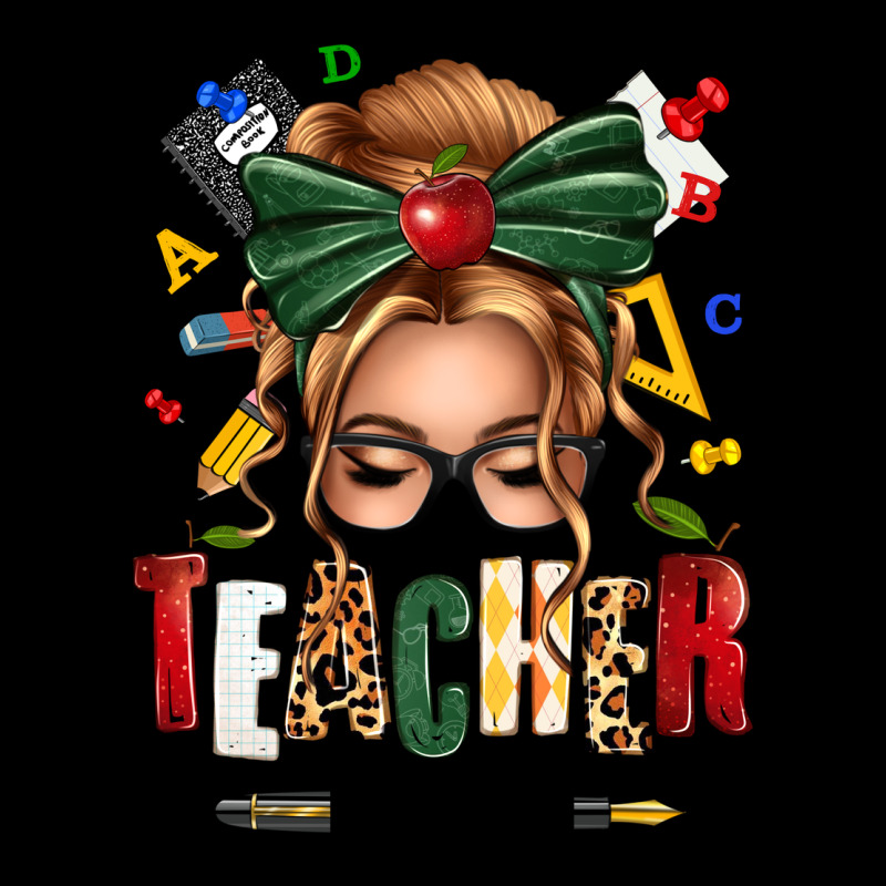 Teacher Life Blonde Caucassian Messy Bun Urban Hoodie by texasbilliewilder | Teevron