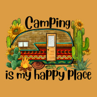 Camping Is My Happy Place Caravan Urban Heavy Tee | Teevron
