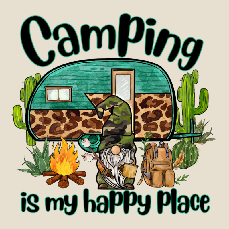 Camping Is My Happy Place Caravan And Gnome Urban Heavy Tee by BarkalooDesign | Teevron