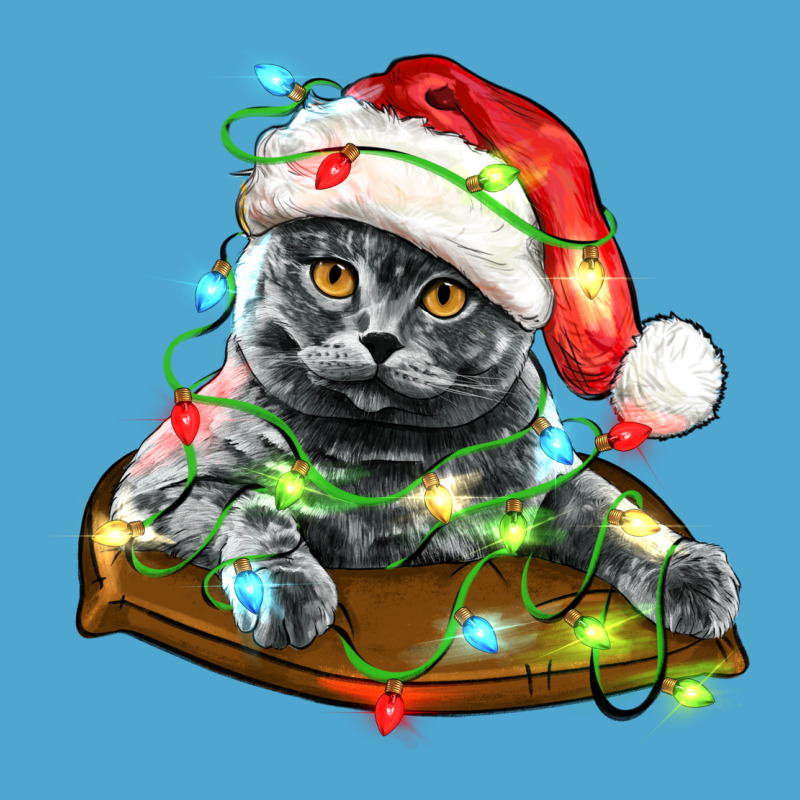 Christmas Scottish Fold Cat Premium Hoodie by LillyAllenDesigns | Teevron