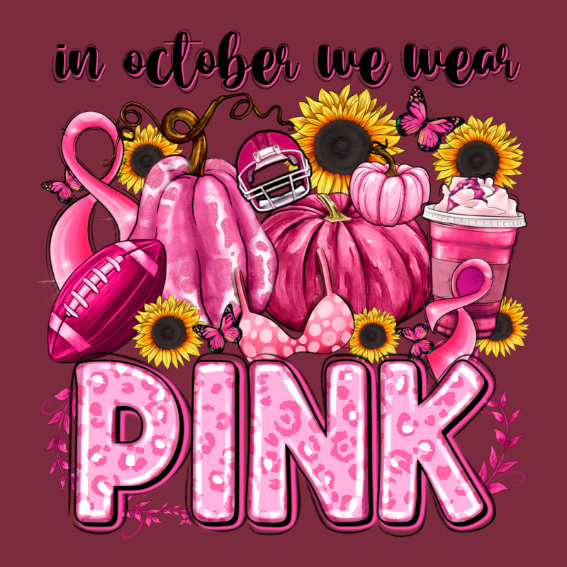 In October We Wear Pink Football Premium Hoodie by LillyAllenDesigns | Teevron