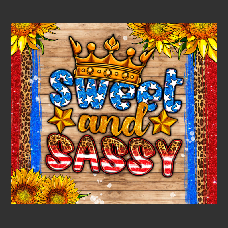 Usa Flag Sweet And Sassy Urban Heavy Tee by HRA Design Shop | Teevron