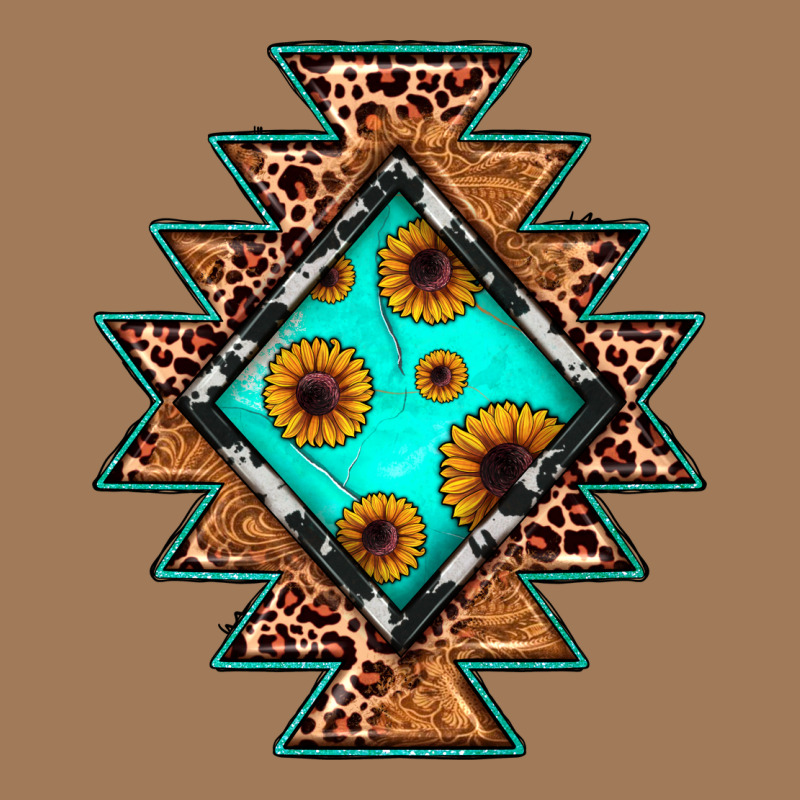 Aztec Leopard Turquoise Sunflower Classic Tee by JahusDesignShop | Teevron