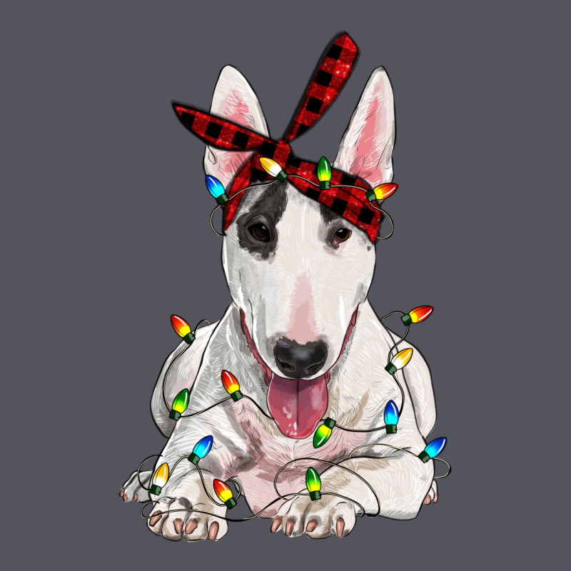 Bull Terrier With Christmas Lights Vintage Hoodie by RanaPortraitStore | Teevron