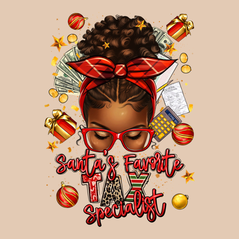 Santa Favorite Tax Specialist Afro Messy Bun Urban Hoodie by texasbilliewilder | Teevron