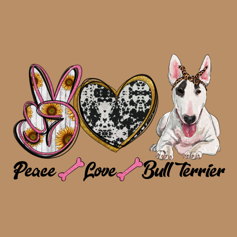 Peace Love Bull Terrier Vintage Hoodie by RanaPortraitStore | Teevron