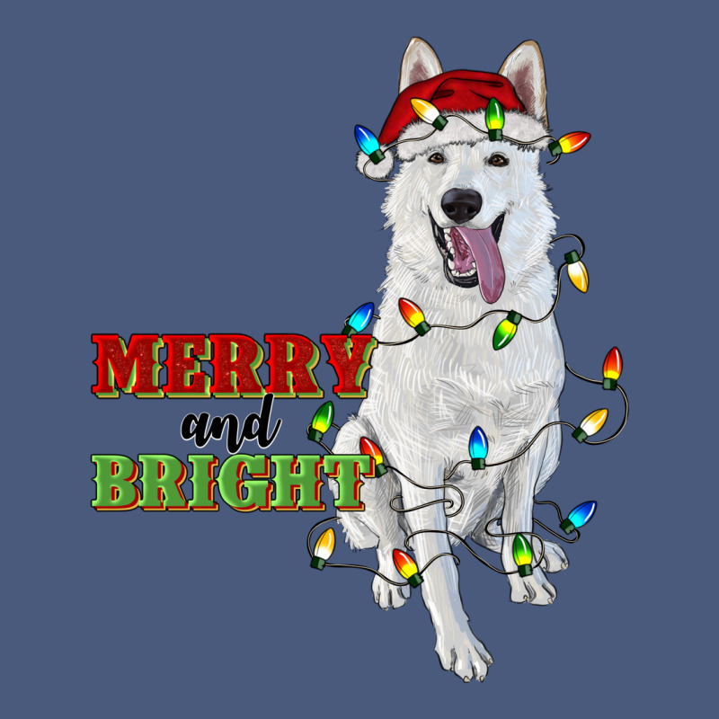 Merry And Bright White Shepherd Vintage Hoodie by RanaPortraitStore | Teevron
