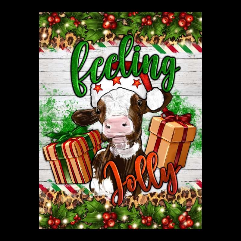 Christmas Feeling Jolly Cow Long Sleeve Tee by Artiststas | Teevron