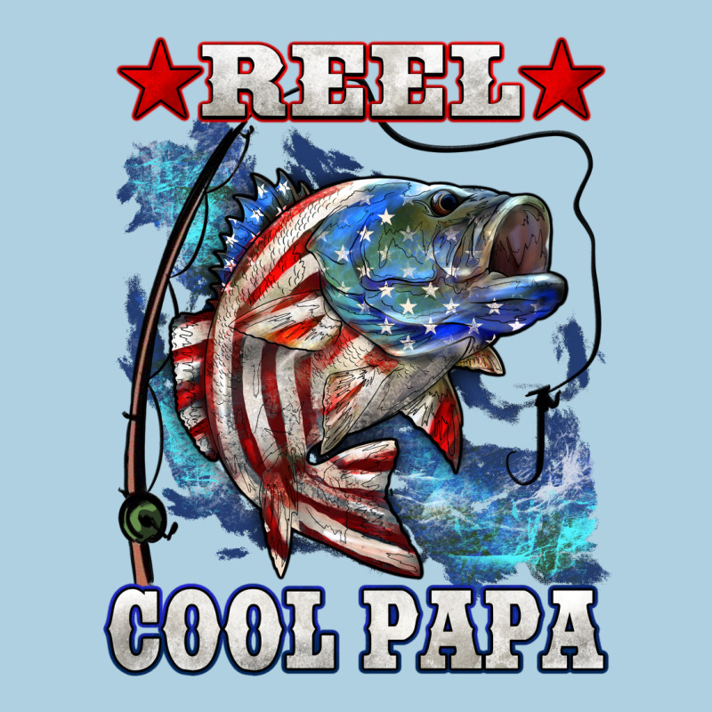 Reel Cool Papa American Flag Bass Fishing Premium Hoodie by LillyAllenDesigns | Teevron