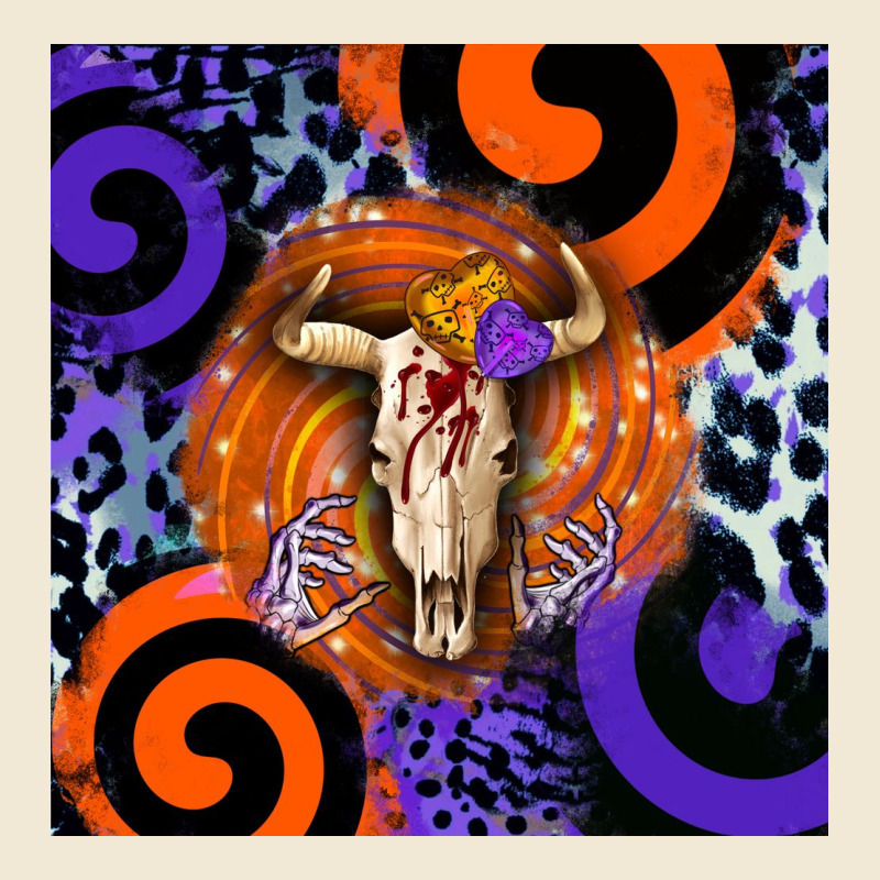 Halloween Bull Skull Premium Tee by BarkalooDesign | Teevron