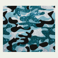 Blue Camouflage Glitter Urban Heavy Tee | Teevron