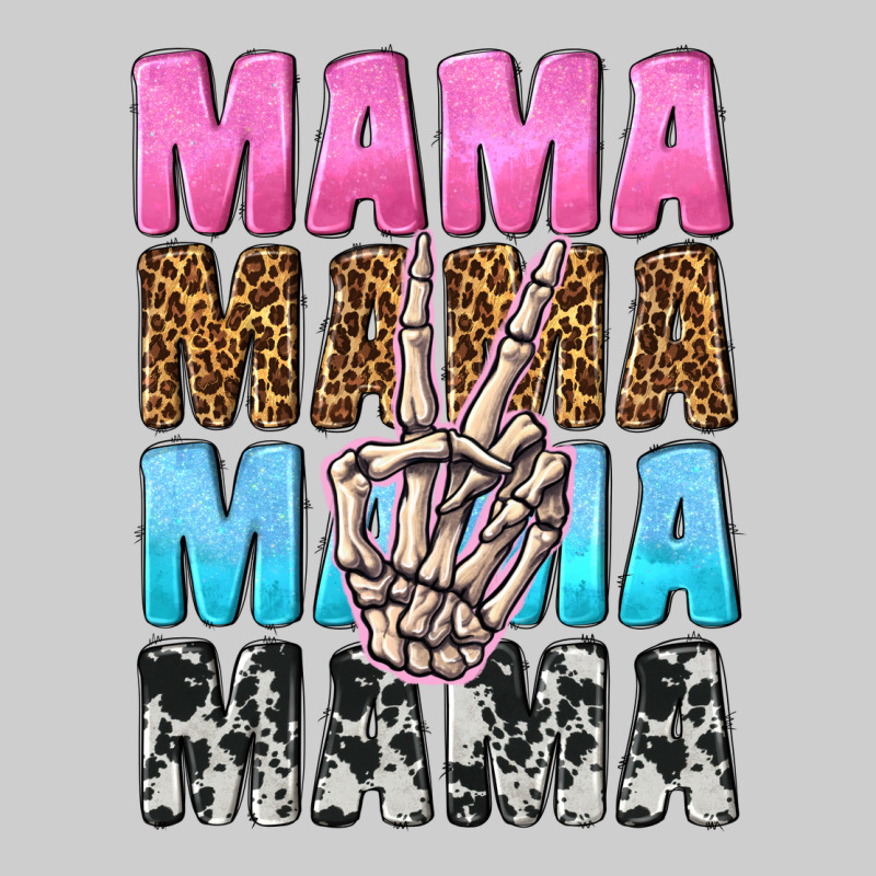 Mama Skeleton Peace Leopard Pattern Premium Sweatshirt by NancyCooperArtShop | Teevron