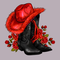 Valentines Day Cowboy Boots Red  And Roses Vintage Tee | Teevron