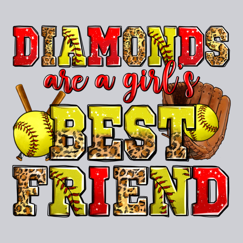 Diamonds Are A Girl's Best Friend Softball Heavyweight Sweatshirt by Zillion Design Studio | Teevron