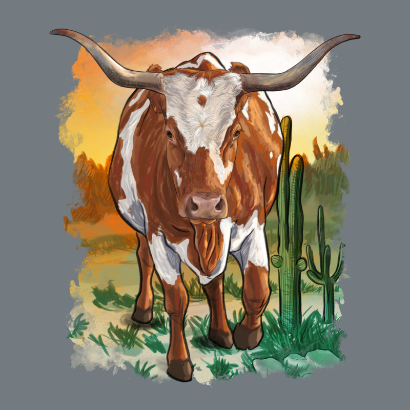 Longhorn Cow With Desert Background Heavyweight Sweatshirt by RanaPortraitStore | Teevron