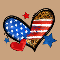 American Flag Heart Leopard Vintage Tee | Teevron