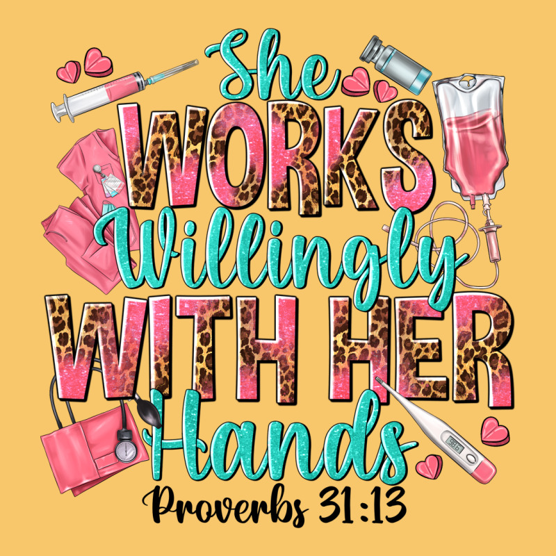 She Works Willingly With Her Hands Vintage Hoodie by texasbilliewilder | Teevron
